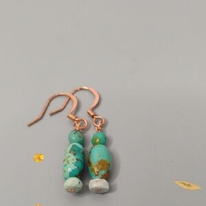 Kingman turquoise Dangle Earrings